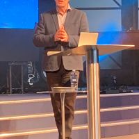 National Vice-Chairman Pr Bruce Sharman sharing the opening message "Creating a Church" at the Creating Churches ... Changing Worlds Conference