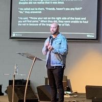 Guest speaker Pr Joel Cave from GLOW Church speaking  on the theme of ‘Right Side Fishing” on Wednesday night at UNLIMITED Conference